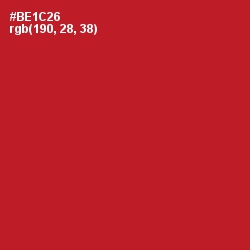 #BE1C26 - Shiraz Color Image