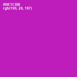 #BE1CBB - Violet Eggplant Color Image