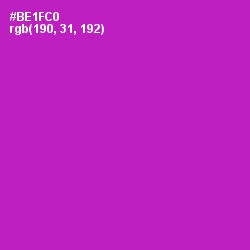 #BE1FC0 - Electric Violet Color Image