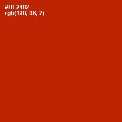 #BE2402 - Tabasco Color Image