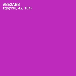 #BE2ABB - Medium Red Violet Color Image
