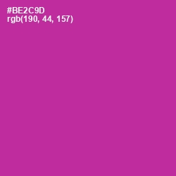 #BE2C9D - Medium Red Violet Color Image