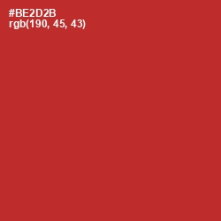 #BE2D2B - Tall Poppy Color Image