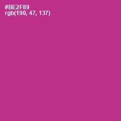 #BE2F89 - Medium Red Violet Color Image