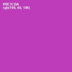 #BE3CBA - Medium Red Violet Color Image