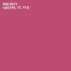 #BE4B71 - Blush Color Image