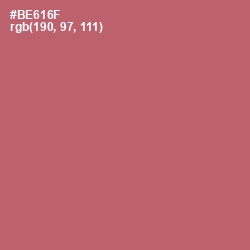 #BE616F - Coral Tree Color Image