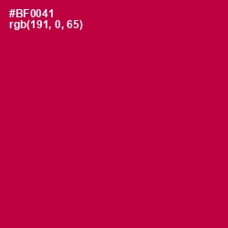 #BF0041 - Jazzberry Jam Color Image