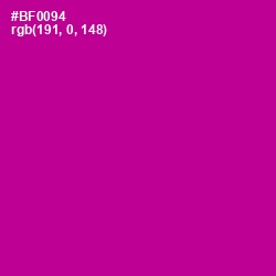 #BF0094 - Violet Eggplant Color Image