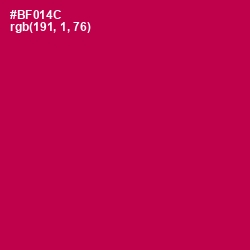 #BF014C - Jazzberry Jam Color Image