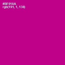 #BF018A - Violet Eggplant Color Image