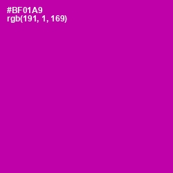 #BF01A9 - Violet Eggplant Color Image