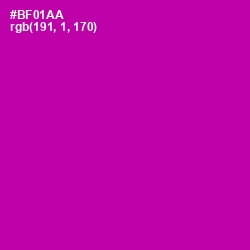 #BF01AA - Violet Eggplant Color Image