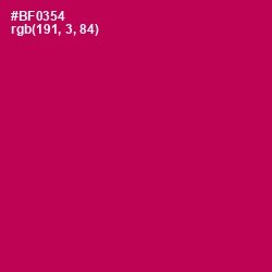 #BF0354 - Jazzberry Jam Color Image