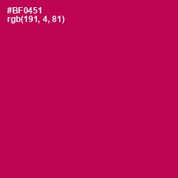 #BF0451 - Jazzberry Jam Color Image