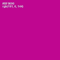 #BF0690 - Violet Eggplant Color Image