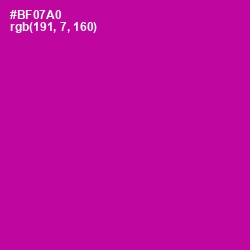 #BF07A0 - Violet Eggplant Color Image