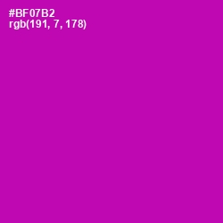 #BF07B2 - Violet Eggplant Color Image