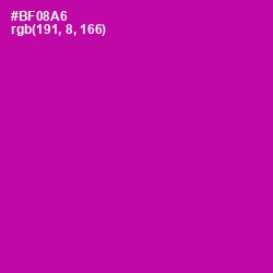 #BF08A6 - Violet Eggplant Color Image