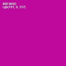 #BF099D - Violet Eggplant Color Image