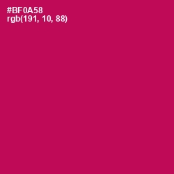 #BF0A58 - Jazzberry Jam Color Image