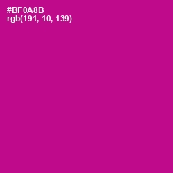 #BF0A8B - Violet Eggplant Color Image