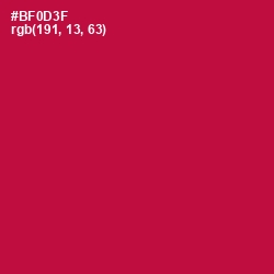 #BF0D3F - Shiraz Color Image