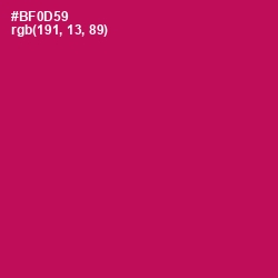#BF0D59 - Jazzberry Jam Color Image