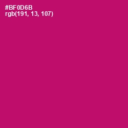 #BF0D6B - Lipstick Color Image