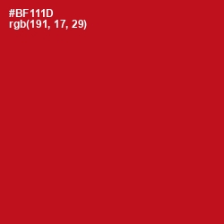 #BF111D - Milano Red Color Image