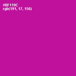 #BF119C - Violet Eggplant Color Image