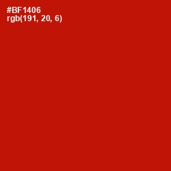 #BF1406 - Milano Red Color Image