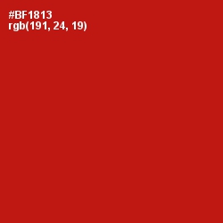 #BF1813 - Milano Red Color Image