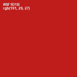 #BF1D1B - Milano Red Color Image