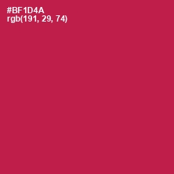 #BF1D4A - Jazzberry Jam Color Image