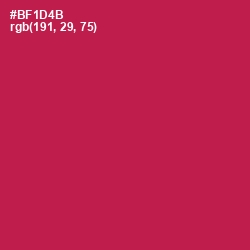 #BF1D4B - Jazzberry Jam Color Image
