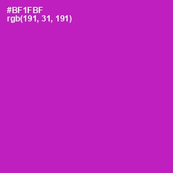 #BF1FBF - Violet Eggplant Color Image