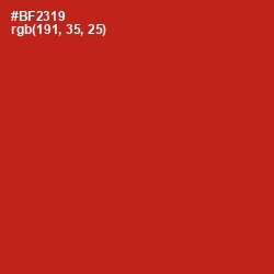 #BF2319 - Tabasco Color Image