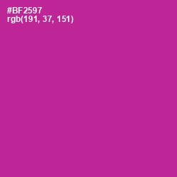 #BF2597 - Medium Red Violet Color Image