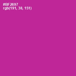#BF2697 - Medium Red Violet Color Image