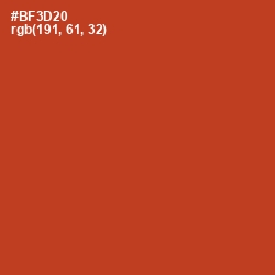 #BF3D20 - Tall Poppy Color Image