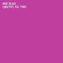 #BF3EA0 - Medium Red Violet Color Image
