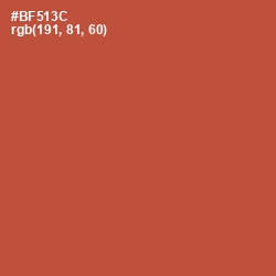 #BF513C - Brown Rust Color Image
