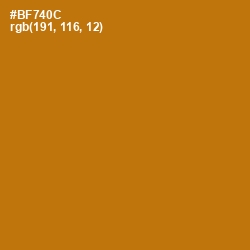 #BF740C - Pirate Gold Color Image