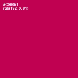 #C00051 - Maroon Flush Color Image