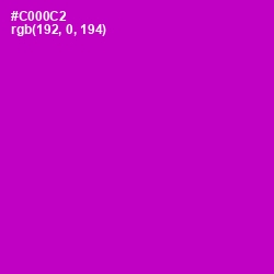 #C000C2 - Shocking Pink Color Image