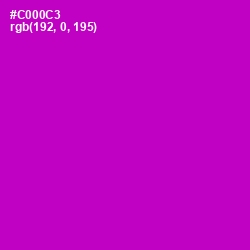 #C000C3 - Shocking Pink Color Image