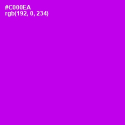 #C000EA - Magenta / Fuchsia Color Image