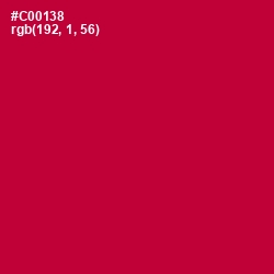 #C00138 - Cardinal Color Image