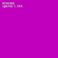 #C001BB - Red Violet Color Image